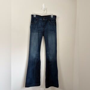 CITIZENS OF HUMANITY Hutton Mid Rise Wide Leg Jeans Womens 28 Dark Wash Western